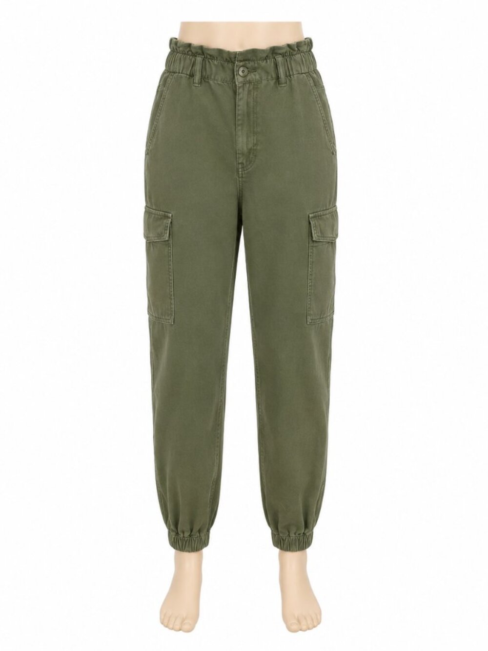 American Eagle Women’s Cargo Pants Army Green Paper Bag Waist Size 6 Short